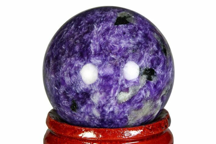 Polished Purple Charoite Sphere - Siberia #355775